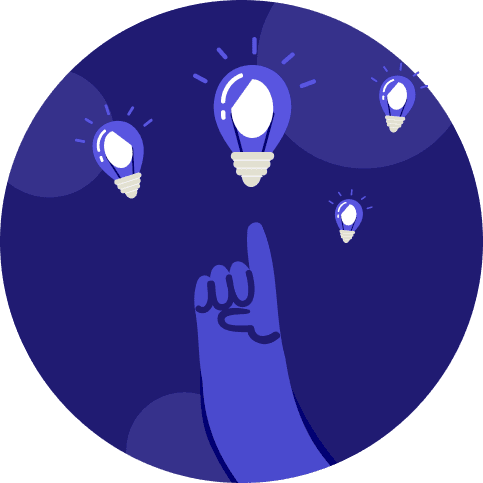 Troopr Mascots Arm with Lightbulbs showing they have an idea